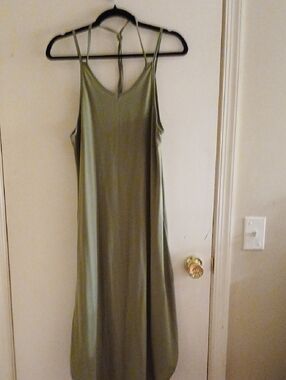 Olive Green Maxi  Dress